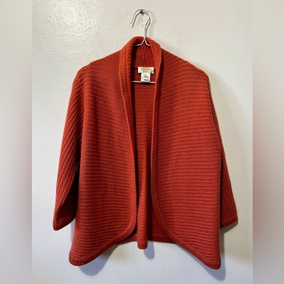 Talbots Peach Cashmiere & Silk Cardigan Sweater - Large (Petite) - Picture 2 of 9